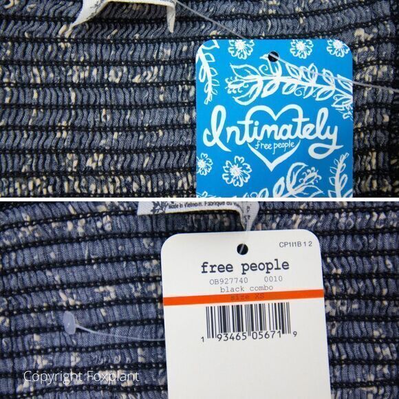 NEW Intimately Free People Caught Up Printed‎ Slip Dress, Black, XS - Picture 15 of 16